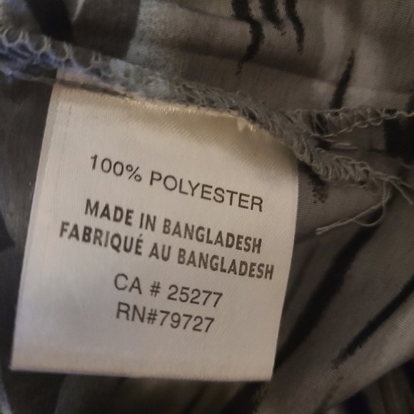 ALOHA Joe Hawaiian Palm Print Button Up Short Sleeve Gray Multi Shirt Size XL - Picture 5 of 5